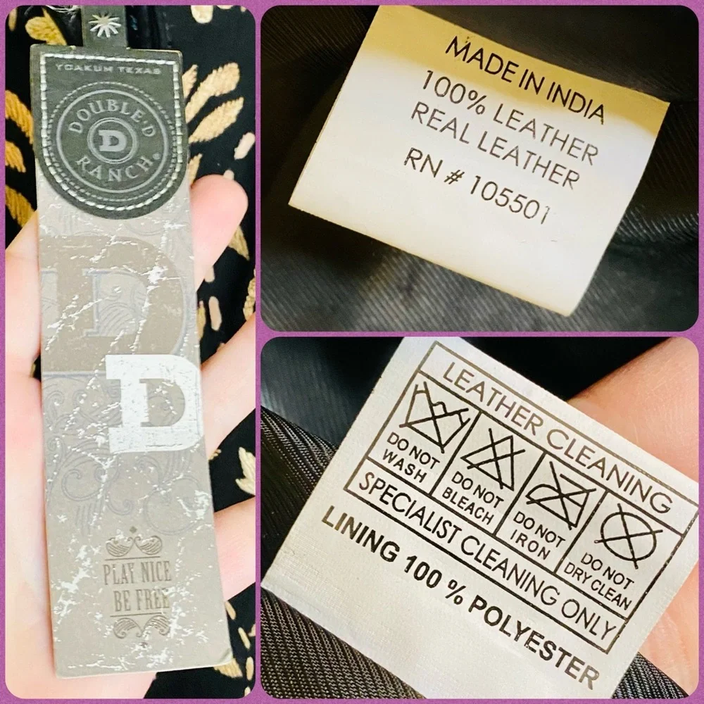 NEW! The Double D Ranch Full-Length Black Suede Hand-Embroidered Obregon Coat - Picture 17 of 17